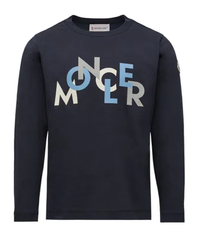 Moncler Crew Neck T-shirt In Blue