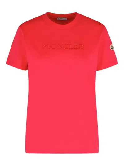 Moncler Crew-neck T-shirt In Pink