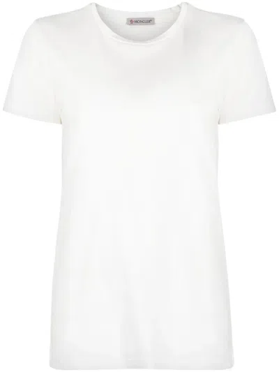 Moncler Short-sleeved Crewneck T-shirt In Beige