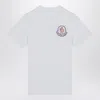 Moncler Natural White Cotton Short Sleeves T-shirt In White