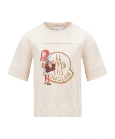 Moncler Kids' T-shirt With Logo In Pink