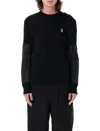 Moncler Wool Blend Turtleneck Sweatshirt In Black