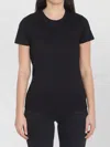 Moncler Crewneck Cotton T-shirt Patch On Sleeve In Black