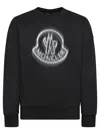 Moncler Blurred Logo Sweatshirt In Black