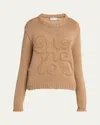 Moncler Logo-embroidered Cotton Sweatshirt In Beige