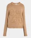 Moncler Logo-embroidered Cotton Sweatshirt In Beige