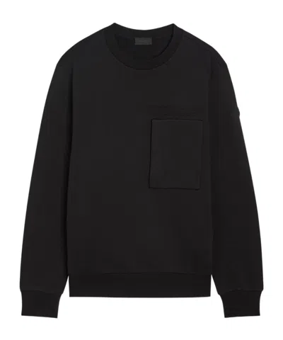 Moncler Crew-neck Long-sleeve Sweatshirt In Black