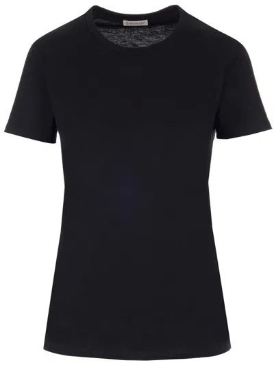 Moncler Crewneck Short-sleeved T-shirt In Black