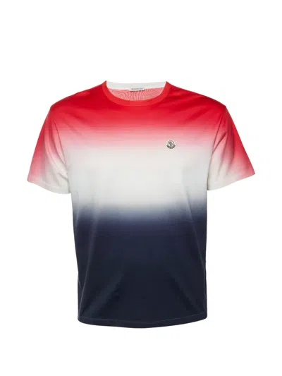 Pre-owned Moncler Crew-neck Short-sleeve Cotton T-shirt In Red