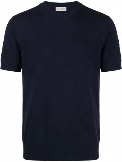 Moncler Crew-neck Sweater In Blue