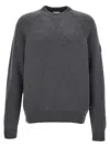 Moncler Crewneck Sweater Raglan Sleeves In Gray