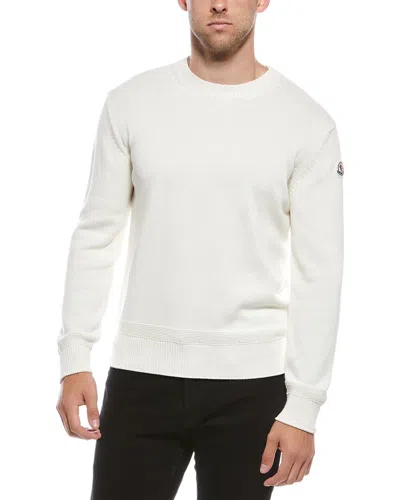 Moncler Crewneck Sweater In White