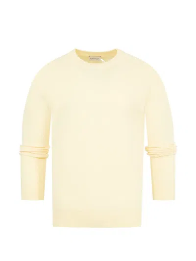 Moncler Crew-neck Sweater In Yellow