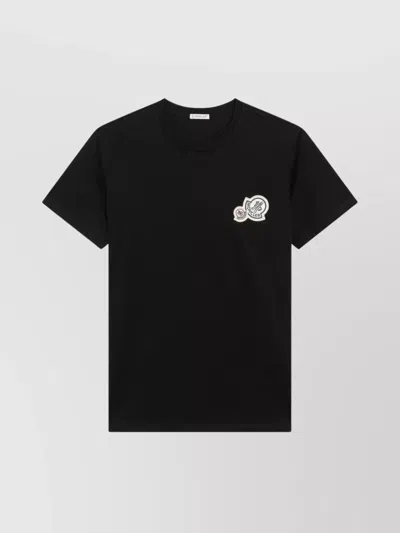 MONCLER CREWNECK T SHIRT FEATURING MULTIPLE PATCHES