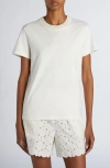Moncler Crocheted Neck Tee In White