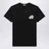 Moncler Crewneck T Shirt Featuring Multiple Patches In Black