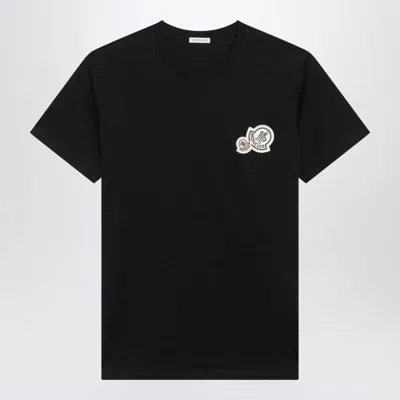 MONCLER MONCLER CREWNECK T-SHIRT WITH MULTIPATCHES