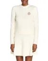 Moncler Crewneck Wool Sweatshirt In Yellow