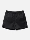 Moncler Men's Crinkled Swim Shorts In Black