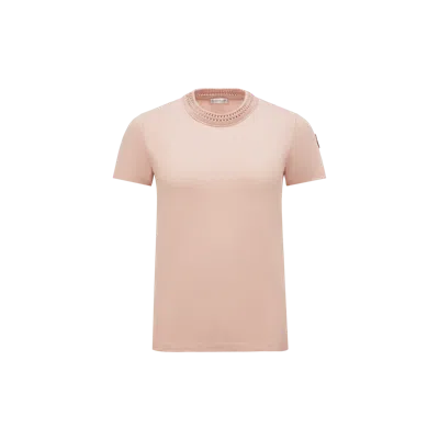 MONCLER T-SHIRT EN COTON AVEC DÉTAILS EN CROCHET