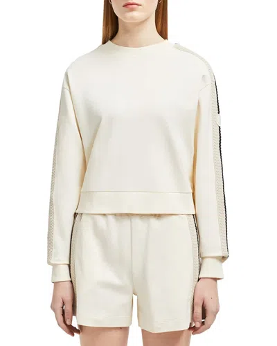 Moncler Crochet Accent Sweatshirt In White