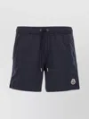 Moncler Crochet Insert Swimsuit Featuring Back Pocket In Black