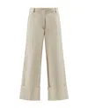 Moncler Cotton Bull Pants In Nude