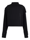 Moncler Asymmetrical Zip Jacket In Blue