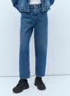 Moncler Women Cropped Jeans In Blue