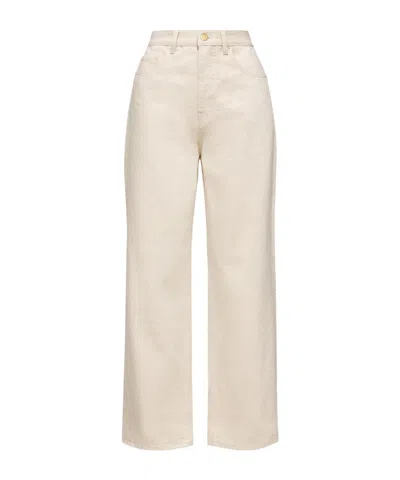 Moncler Cropped Jeans In White