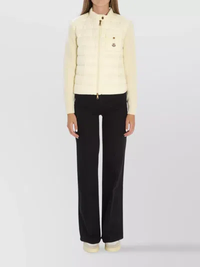 MONCLER CROPPED PADDED CARDIGAN ZIP POCKETS