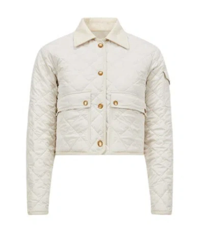 Moncler Cropped Quilted Coat In Multicolor