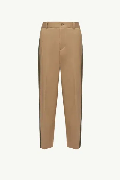 Moncler Cropped Trousers In Beige
