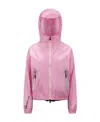Moncler Crozat Hooded Windbreaker In Pink