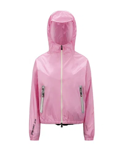 Moncler Crozat Hooded Windbreaker In Pink