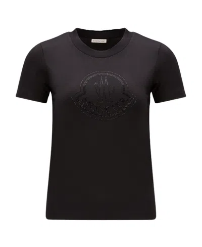 MONCLER MONCLER LOGO EMBELLISHED CREWNECK T-SHIRT