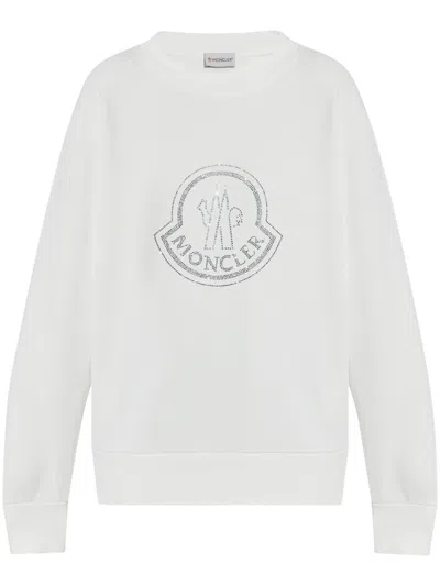 MONCLER CRYSTAL-EMBELLISHED SWEATSHIRT