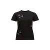 Moncler T-shirt En Coton À Fleurs En Cristaux In ブラック
