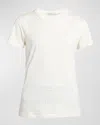 Moncler Crystal Logo Patch T-shirt In Natural