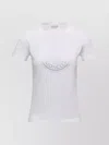 Moncler Crystal Logo Short Sleeve Fitted T-shirt