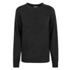 Moncler Crystal Logo Sweatshirt Black In Black