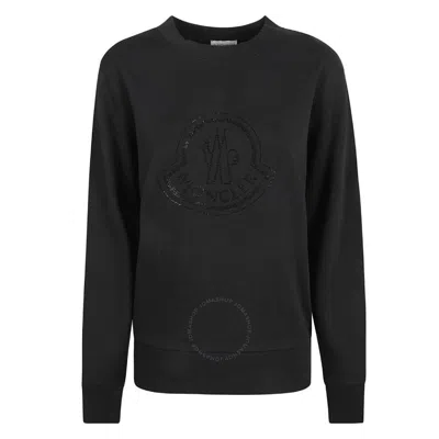 Moncler Crystal Logo Sweatshirt Black