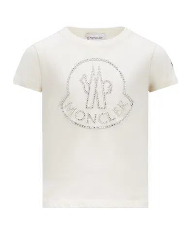 MONCLER MONCLER ENFANT LOGO PATCH CREWNECK T-SHIRT