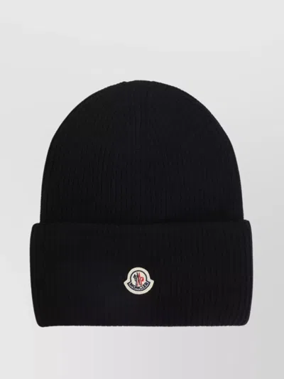 Moncler Cuffed Ribbed Texture Hat