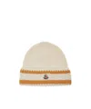 Moncler Cuffed Wool Hat In Neutral
