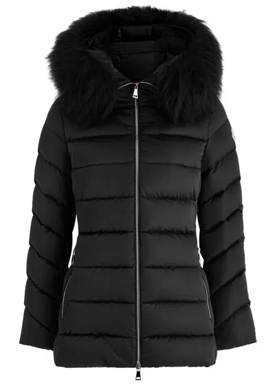 Moncler Cupidone Hooded Belted Shell Jacket In Black