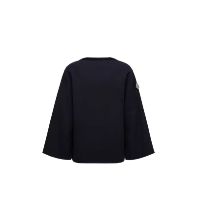 Moncler Cape En Laine Mélangée 2-en-1 Cuprous, Unisexe, Bleu, Taille: 0 In Blue