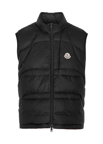 Moncler Cursa Quilted Shell Gilet In Black