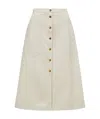 Moncler Curved Hem Skirt In White