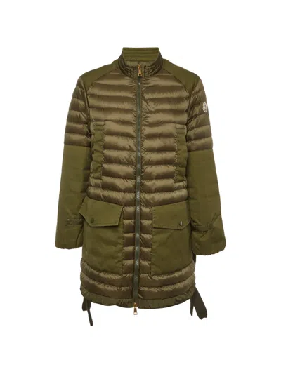 Pre-owned Moncler Cyanite Quilted Padded Jacket In Green